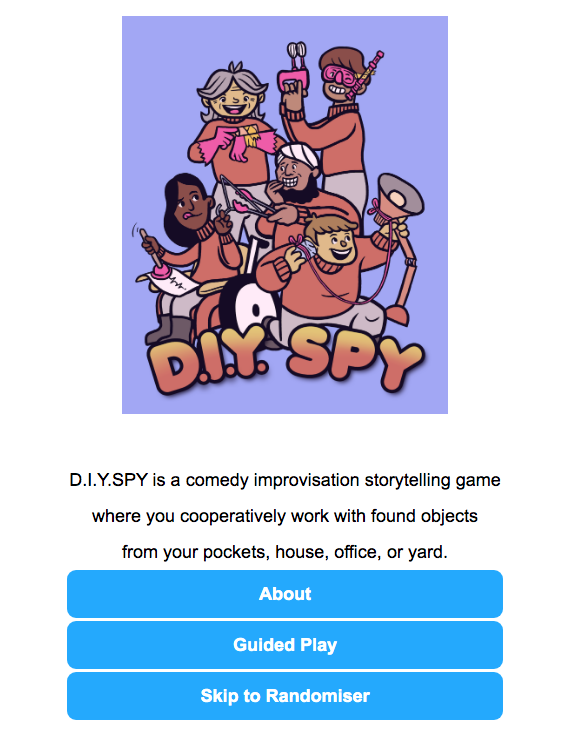 DIYSPY Logo with smiling players holding household objects